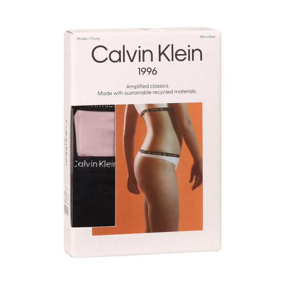 2PACK Damen Tangas Calvin Klein mehrfarbig (QD5035E-C4U)