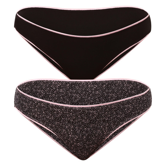 2PACK Damen Slips Molvy schwarz (MD-853)