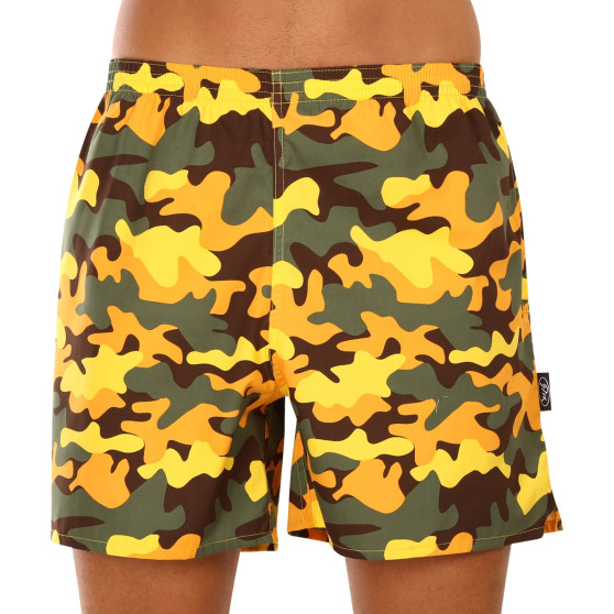 Herren Home Shorts mit Taschen Styx camouflage gelb (D1559)