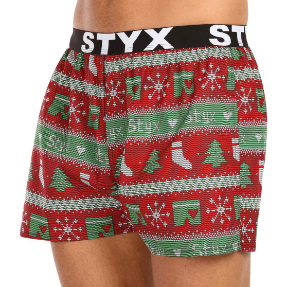 Herren Shorts Styx art sportlicher Gummi  Weihnachten gestrickt (B1658)
