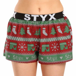 Damen Boxershorts Styx art Sport elastisch Weihnachten gestrickt (T1658)