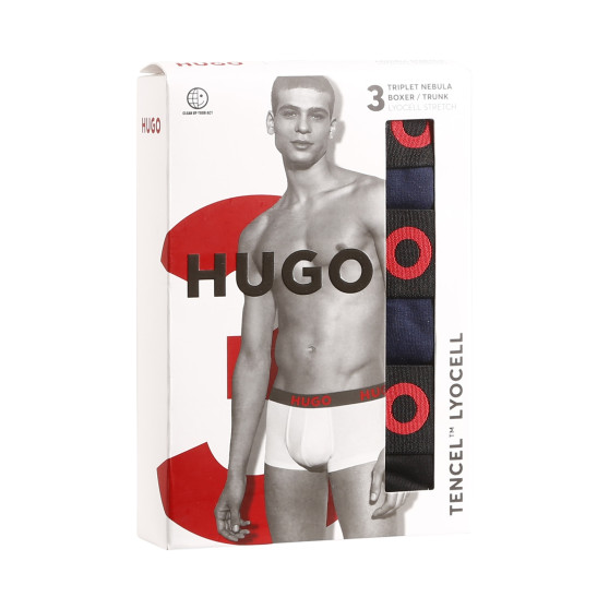 3PACK Herren Klassische Boxershorts HUGO mehrfarbig (50496723 406)