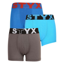 3PACK Boxershorts für Kinder Styx sportlich elastisch mehrfarbig (3GJ10379)
