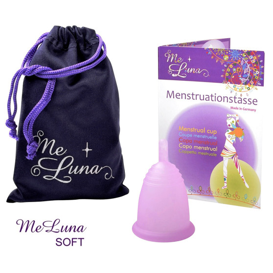 Menstruationstasse Me Luna Soft S mit Stiel rosa (MELU018)
