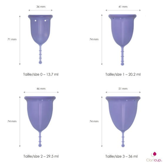 Menstruationstasse Claricup Violett 3 (CLAR08)