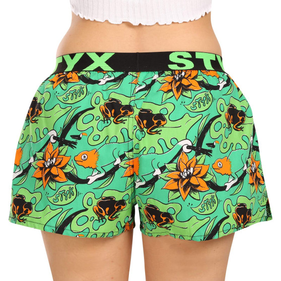 Damen Shorts Styx Kunst Sport Gummi tropisch (T1557)