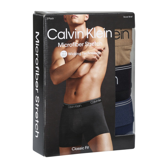 3PACK Herren Klassische Boxershorts Calvin Klein mehrfarbig (NB2570A-KM1)