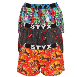 3PACK Damen-Shorts Styx art sports rubber multicolour (3T15245)