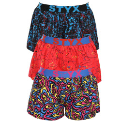 3PACK Damen-Shorts Styx art sports rubber multicolour (3T13603)