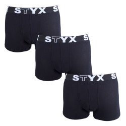 3PACK Herren Boxershorts Styx Sport elastisch oversized schwarz (3R960)