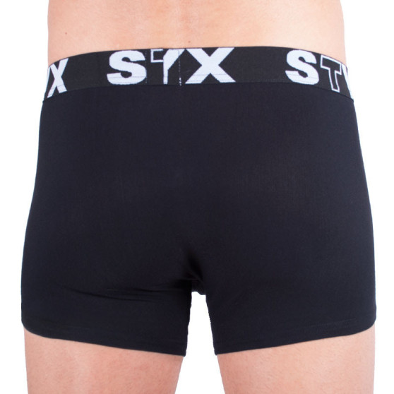 3PACK Herren Klassische Boxershorts  Styx sportlicher Gummi  oversized schwarz (3R960)