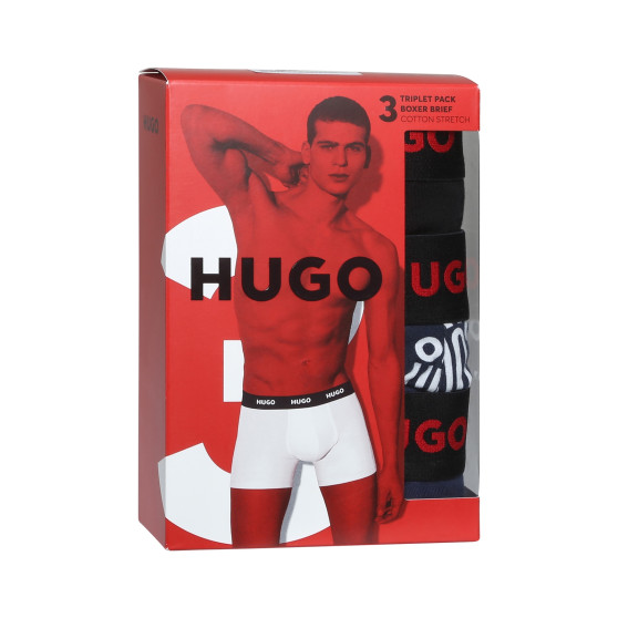 3PACK Herren Klassische Boxershorts HUGO mehrfarbig (50510192 405)
