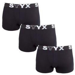 3PACK Boxershorts für Kinder Styx sports elastisch schwarz (3GJ960)