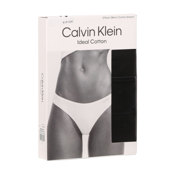 3PACK Damen Slips Calvin Klein schwarz (QD5218E-UB1)