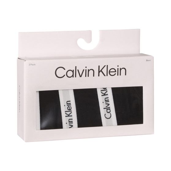 3PACK Damen Slips Calvin Klein schwarz (QD3588E-001)