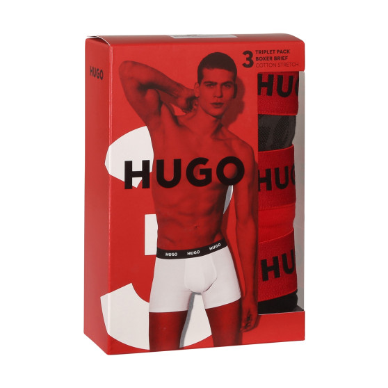 3PACK Herren Klassische Boxershorts HUGO mehrfarbig (50510192 025)