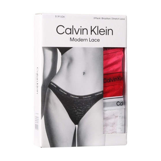 3PACK Brasil-Slips für Damen Calvin Klein mehrfarbig (QD5225E-NPC)