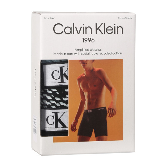 3PACK Herren Klassische Boxershorts Calvin Klein mehrfarbig (NB3529E-MRU)