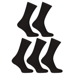5PACK Socken Nedeto lang Bambus schwarz (5PBV01)