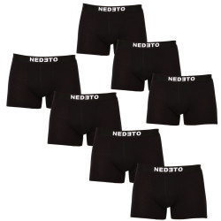 7PACK Herren Klassische Boxershorts Nedeto schwarz (7NB001-brand)