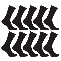 10PACK Socken Nedeto lang Bambus schwarz (10PBV01)