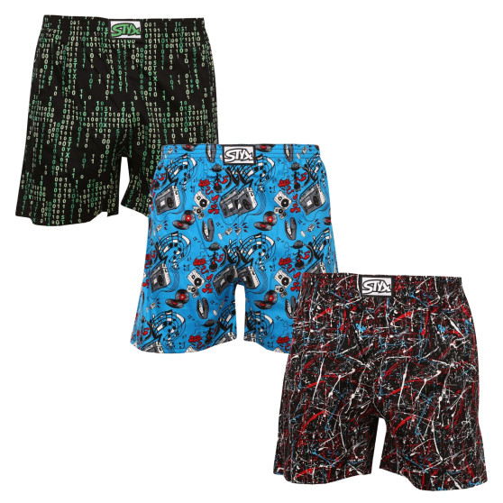 3PACK Schlafshorts für Männer Styx mehrfarbig (3DTP11283)