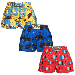 3PACK Boxershorts für Kinder Styx art klassischer Gummizug mehrfarbig (3J16909)