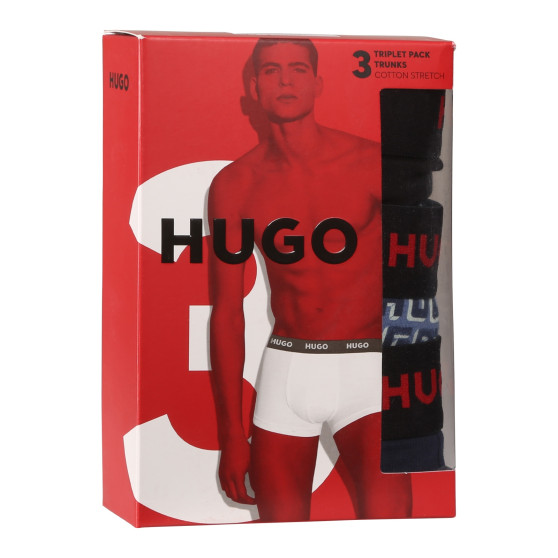 3PACK Herren Klassische Boxershorts HUGO mehrfarbig (50517894 975)