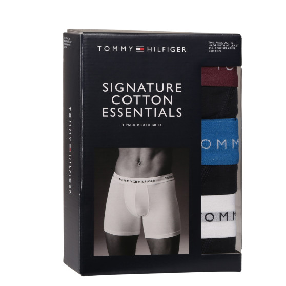 3PACK Herren Klassische Boxershorts Tommy Hilfiger dunkelblau (UM0UM02765 0VZ)