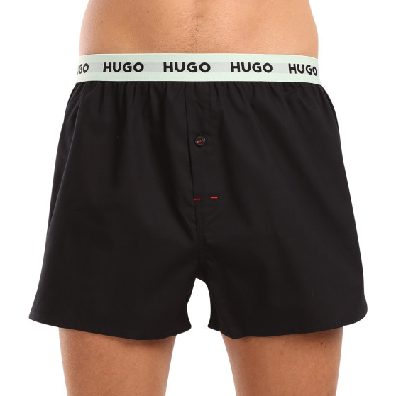 3PACK Herren Boxershorts HUGO schwarz (50518079 961)