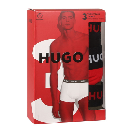 3PACK Herren Klassische Boxershorts HUGO mehrfarbig (50517878 964)