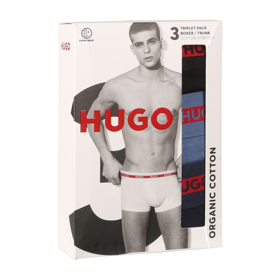 3PACK Herren Klassische Boxershorts HUGO mehrfarbig (50517883 970)