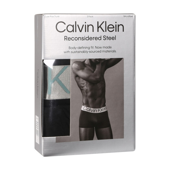 3PACK Herren Klassische Boxershorts Calvin Klein schwarz (NB3074A-QTE)