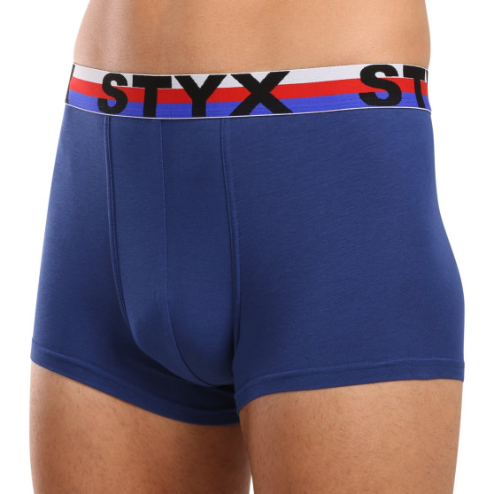 3PACK Styx Herren Boxershorts Sport elastisch dunkelblau tricolour (3G1968)