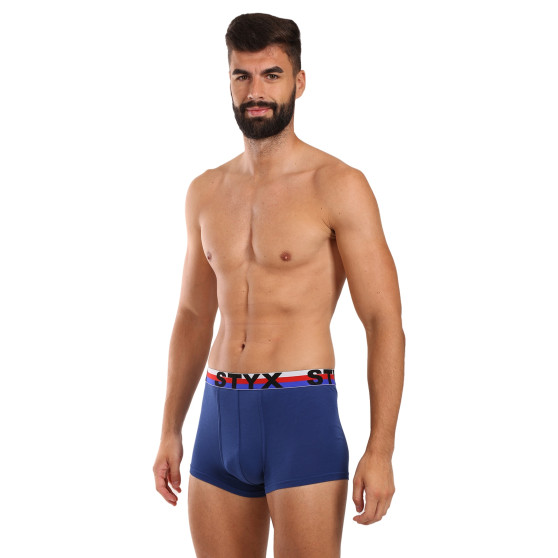 3PACK Styx Herren Boxershorts Sport elastisch dunkelblau tricolour (3G1968)