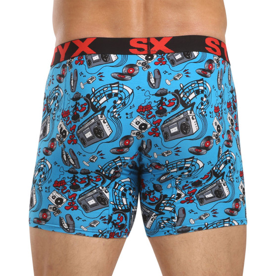 Styx Herren Boxershorts lang Kunst Sport Gummi Musik (UN1558)