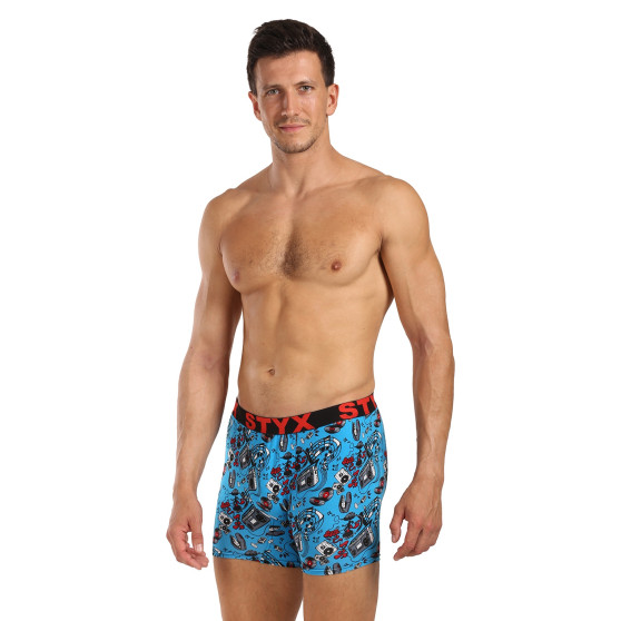 Styx Herren Boxershorts lang Kunst Sport Gummi Musik (UN1558)