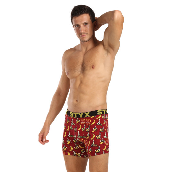 Styx Herren Boxershorts lange Kunst Sport Gummi Bananen (UN1359)