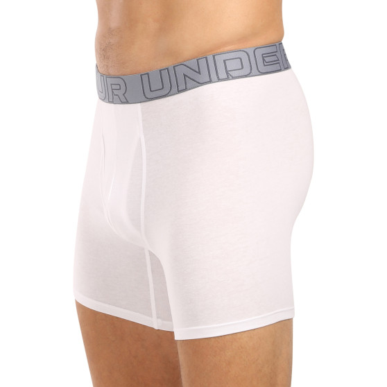 3PACK Herren Klassische Boxershorts Under Armour weiß (1383889 100)