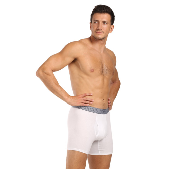 3PACK Herren Klassische Boxershorts Under Armour weiß (1383889 100)