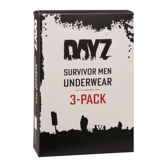 3PACK Herren Klassische Boxershorts DAYZ schwarz (DZ001)