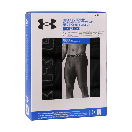 3PACK Herren Klassische Boxershorts Under Armour schwarz (1383886 001)