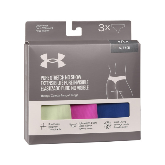 3PACK Damen Tangas Under Armour mehrfarbig (1383893 383)