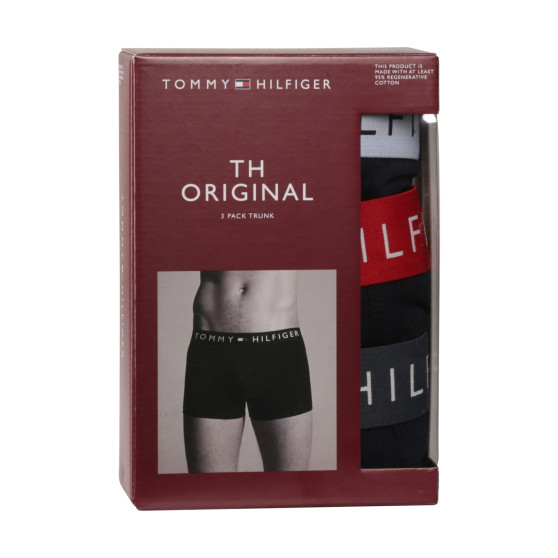 3PACK Herren Klassische Boxershorts Tommy Hilfiger dunkelblau (UM0UM03181 0R1)