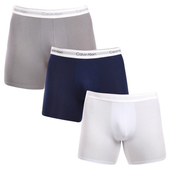 3PACK Herren Klassische Boxershorts Calvin Klein mehrfarbig (NB3954A-PS9)