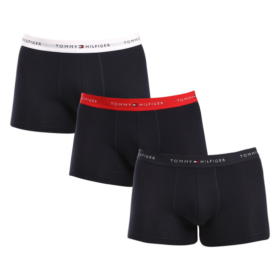 3PACK Herren Klassische Boxershorts Tommy Hilfiger dunkelblau (UM0UM02763 0W3)