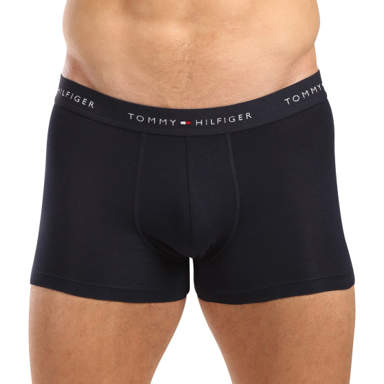 3PACK Herren Klassische Boxershorts Tommy Hilfiger dunkelblau (UM0UM02763 0W3)