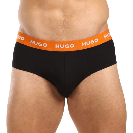 3PACK Herren Slips HUGO schwarz (50517879 961)