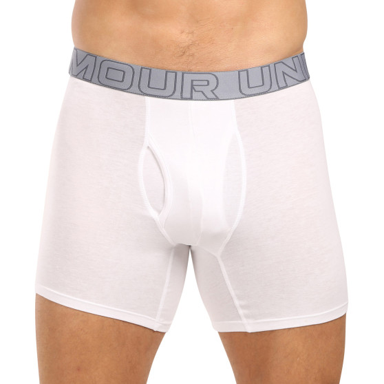 3PACK Herren Klassische Boxershorts Under Armour weiß (1383889 100)