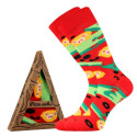 Socken Lonka hoch mehrfarbig (Pizza-margherita)